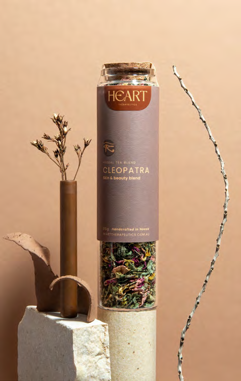 Cleopatra skin and beauty herbal tea blend by Heart Therapeutics