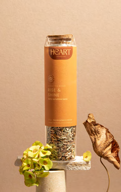 Rise and Shine daily sunshine tonic herbal tea blend by Heart Therapeutics