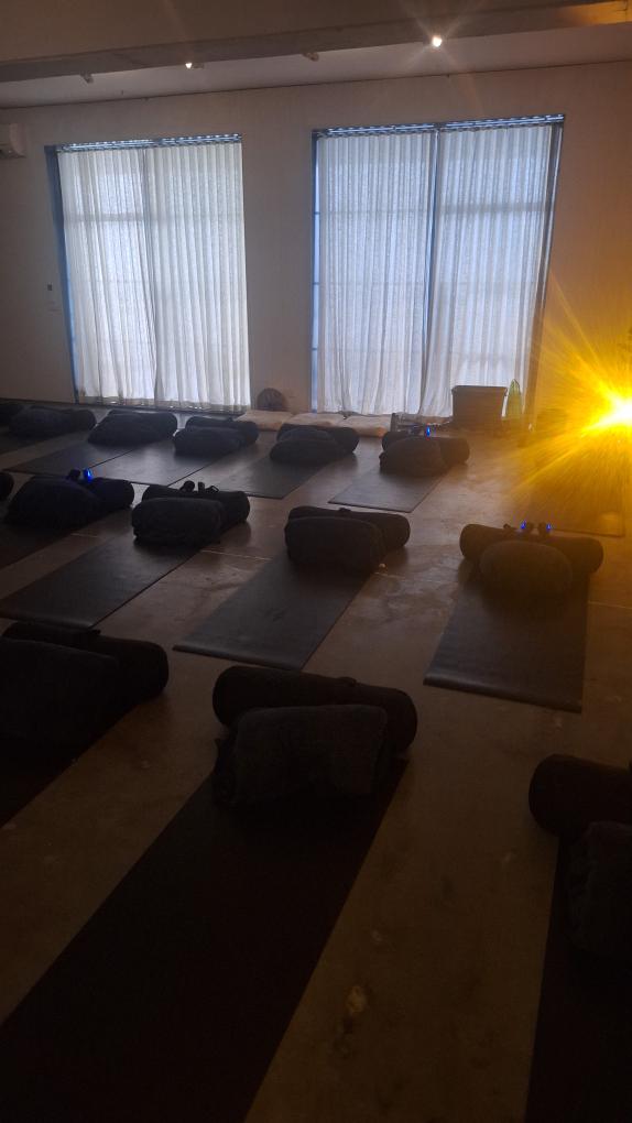 Breath Vortex Melbourne studio with mats and bolsters set up for breathwork